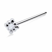 Intricate Design Silver Straight Nose Stud NSKA-698